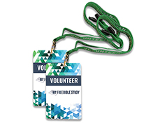 Volunteer Lanyard and Badges (Pack of 4)