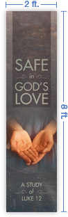 2x8 Vertical Church Banner of Christ's Hand Valentine