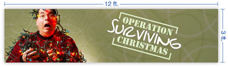 12x3 Horizontal Church Banner of Christmas Chaos