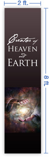 2x8 Vertical Church Banner of Creator