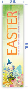 2x8 Vertical Church Banner of Easter Peace