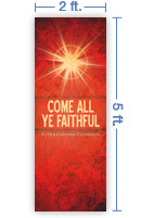 2x5 Vertical Church Banner of Faithful