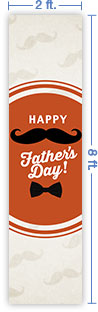 2x8 Vertical Church Banner of Fathers Day Mustache