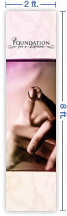 2x8 Vertical Church Banner of Foundation