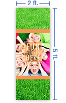 2x5 Vertical Church Banner of Fun Starts Here