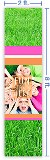 2x8 Vertical Church Banner of Fun Starts Here