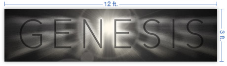 12x3 Horizontal Church Banner of Genesis