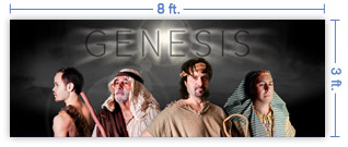 8x3 Horizontal Church Banner of Genesis
