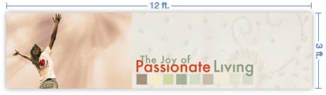 12x3 Horizontal Church Banner of I Love Jesus!