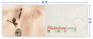 8x3 Horizontal Church Banner of I Love Jesus!