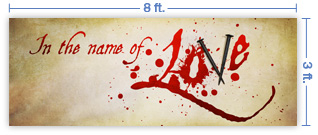 8x3 Horizontal Church Banner of Love