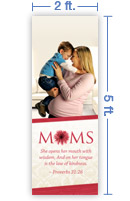 2x5 Vertical Church Banner of Mommy Hug
