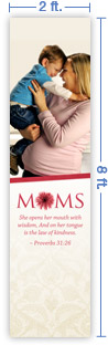 2x8 Vertical Church Banner of Mommy Hug