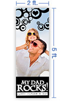 2x5 Vertical Church Banner of My Dad Rocks