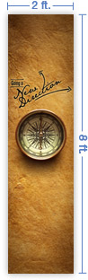 2x8 Vertical Church Banner of New Direction