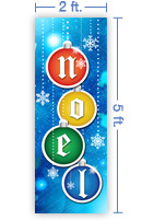 2x5 Vertical Church Banner of Noel