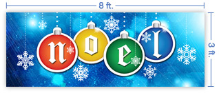 8x3 Horizontal Church Banner of Noel
