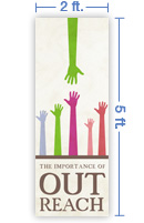 2x5 Vertical Church Banner of OutReach