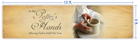 12x3 Horizontal Church Banner of Potter