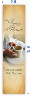 2x8 Vertical Church Banner of Potter
