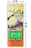2x5 Vertical Church Banner of Ready Set Go
