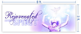 8x3 Horizontal Church Banner of Rejuvenated