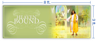 8x3 Horizontal Church Banner of Welcome Home